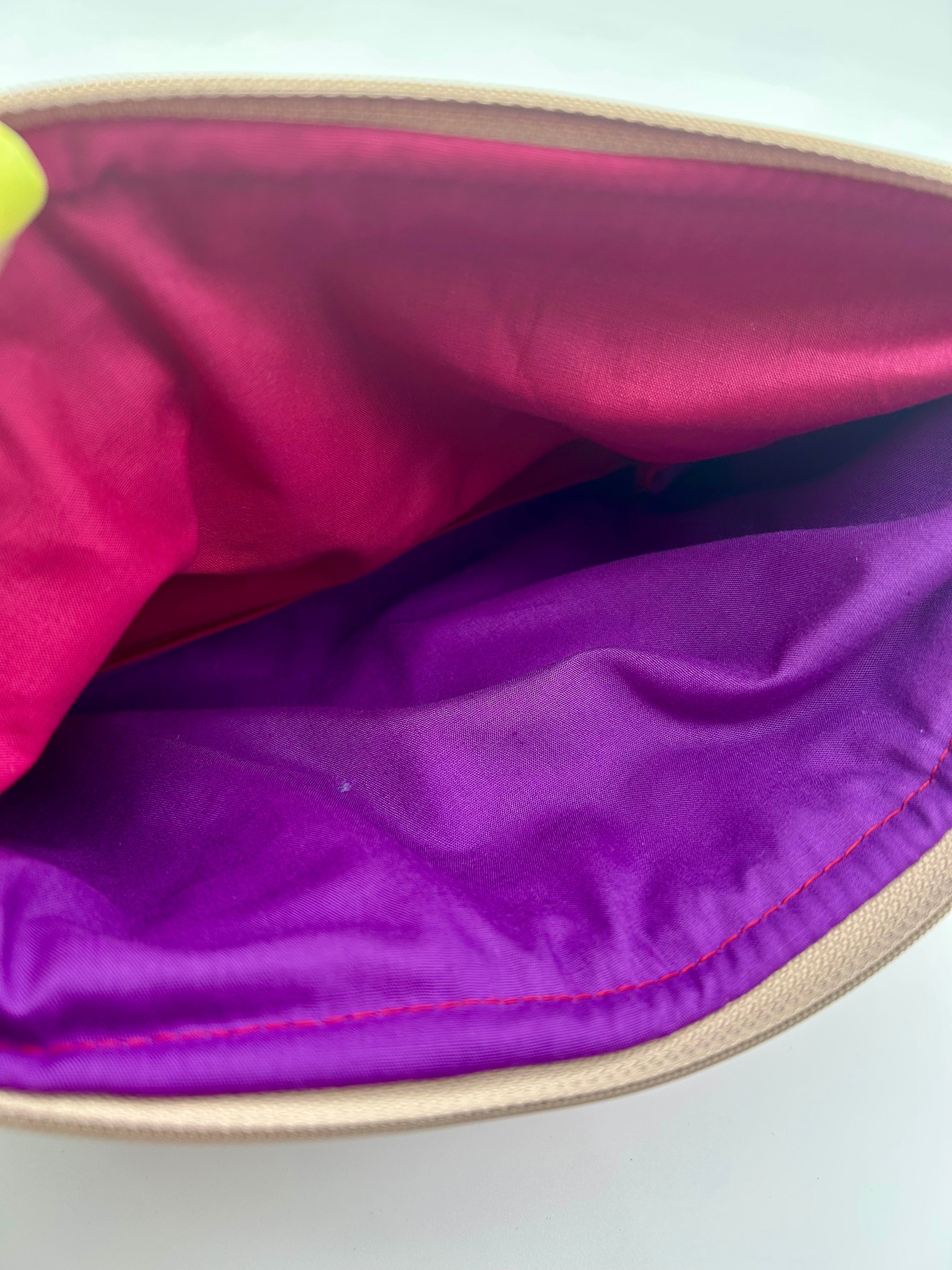 Leopard print embellished heart glitter bag