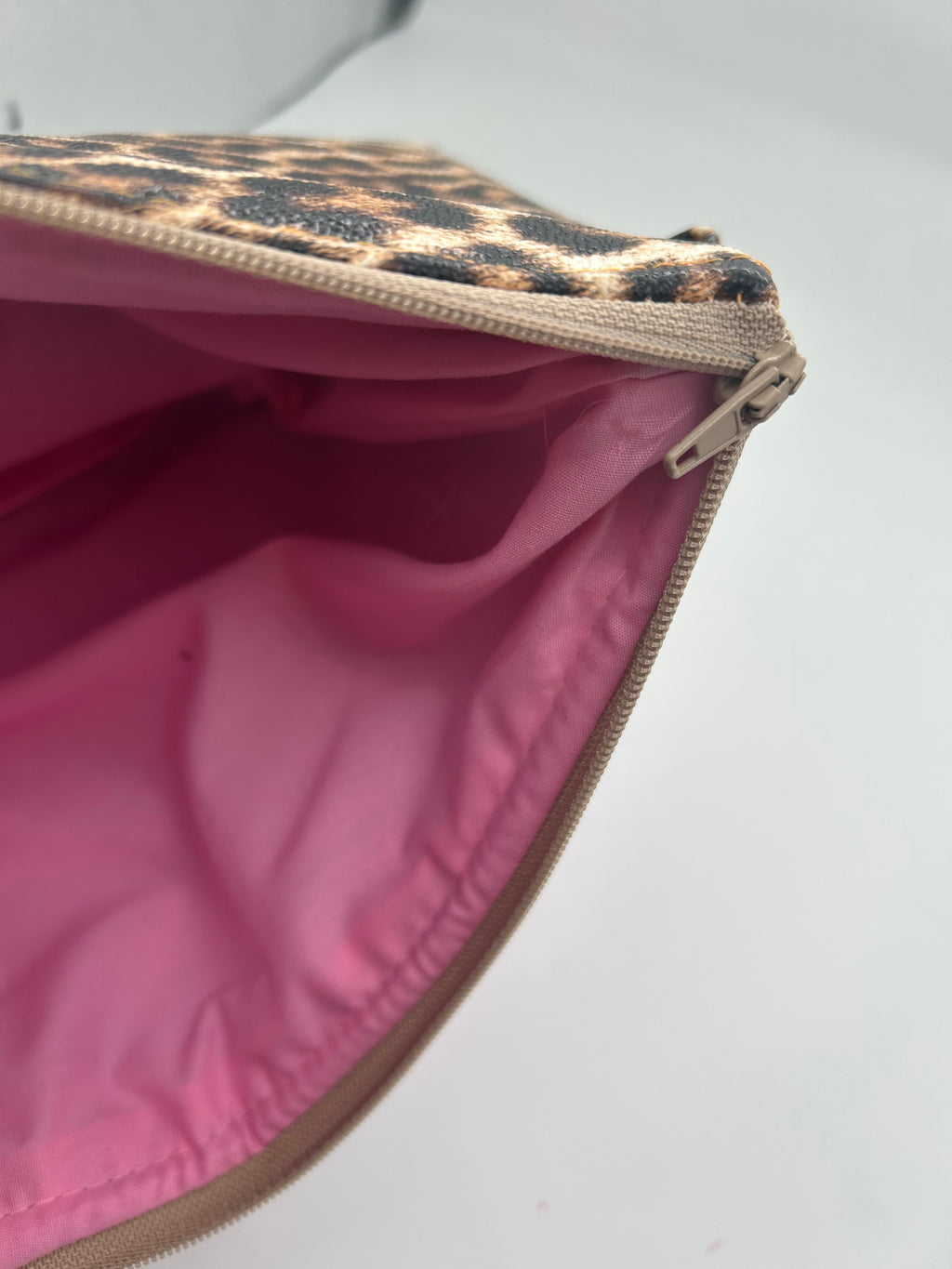 Embellished heart leopard bag